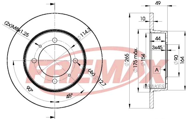 Disque de frein FREMAX BD-9283