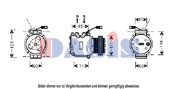 Compresseur, climatisation AKS DASIS 851101N