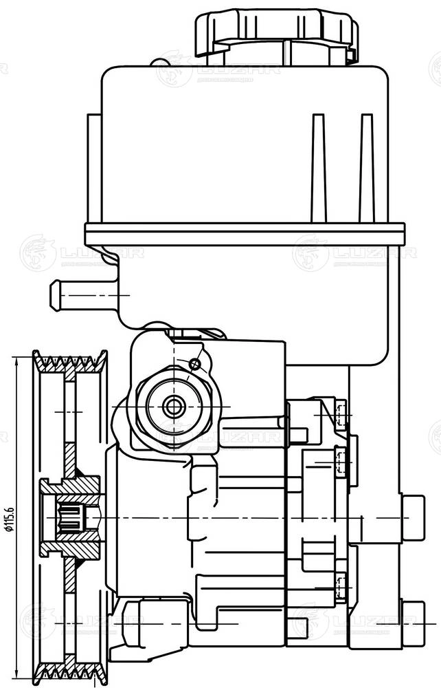 Pompe hydraulique, direction LUZAR LPS 1507