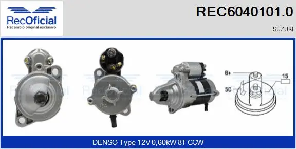 Démarreur RECOFICIAL REC6040101.0