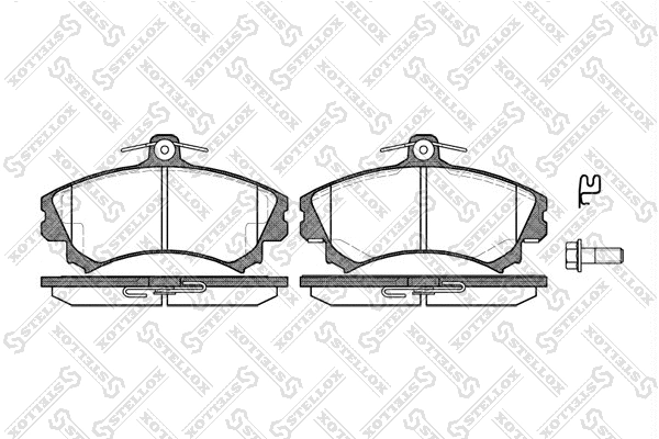 Kit de plaquettes de frein, frein à disque STELLOX 601 002B-SX