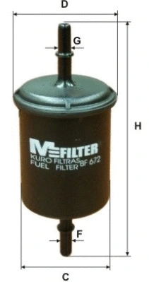 Filtre à carburant MFILTER BF 672