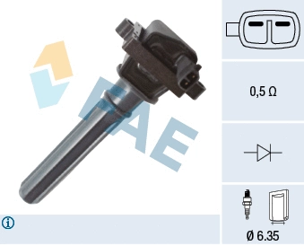 Bobine d'allumage FAE 80436
