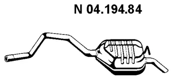 Silencieux arrière EBERSPÄCHER 04.194.84