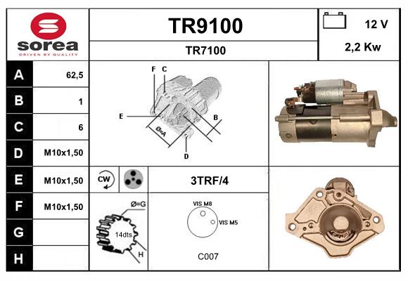 Démarreur SNRA TR9100