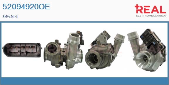 Turbocompresseur, suralimentation REAL 52094920OE