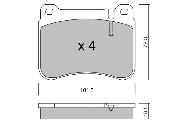 Kit de plaquettes de frein, frein à disque AISIN BPMB-1014