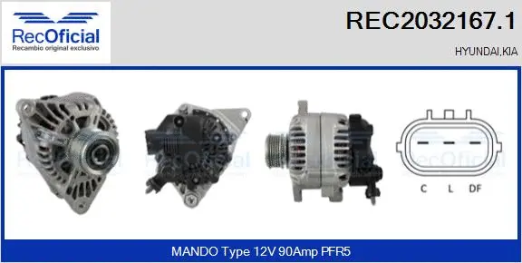 Alternateur RECOFICIAL REC2032167.1