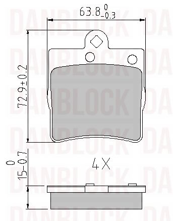 Kit de plaquettes de frein, frein à disque DANBLOCK DB 510325
