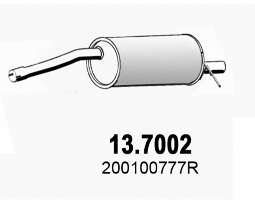 Silencieux arrière ASSO 13.7002