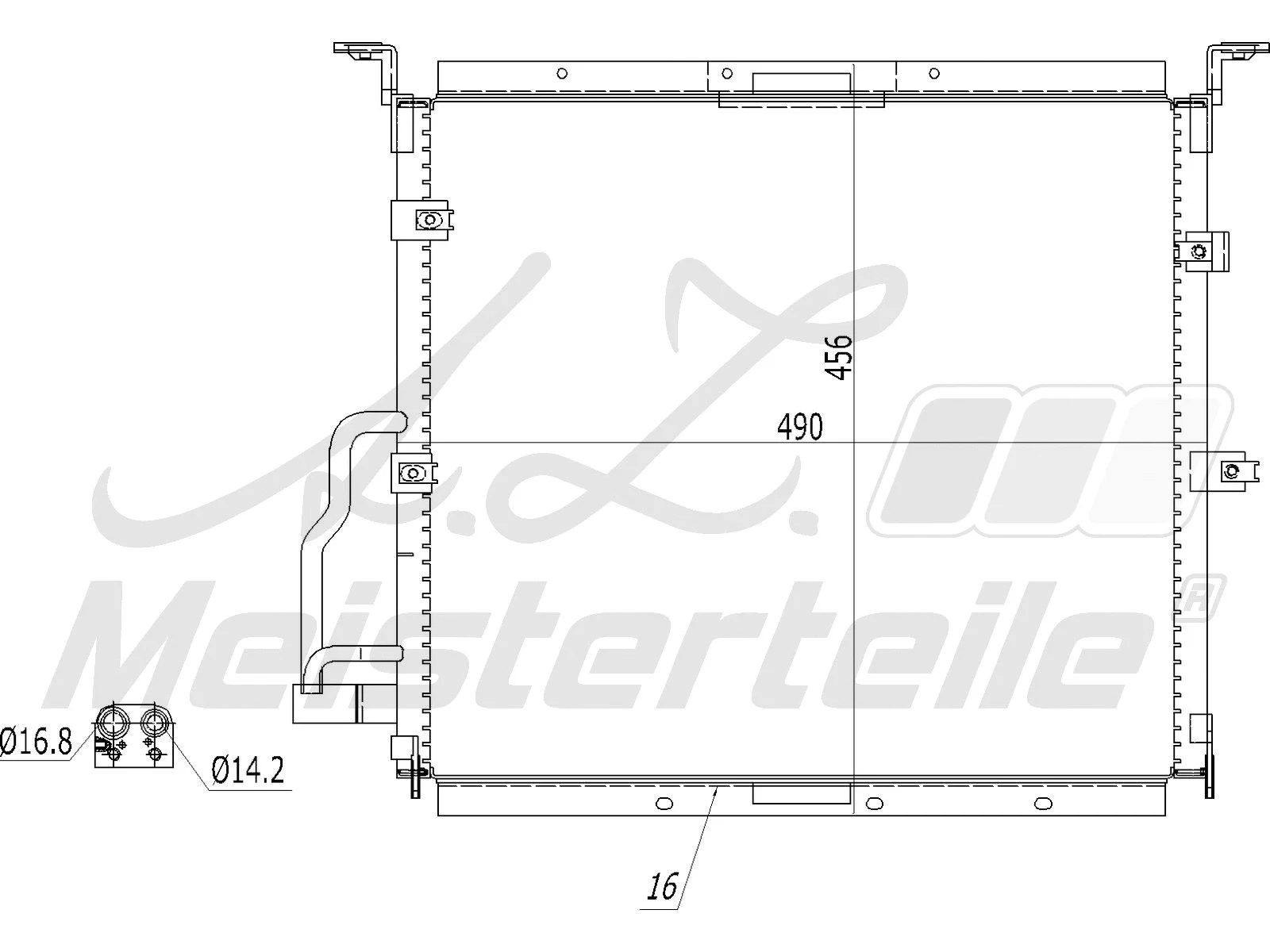 Condenseur, climatisation A.Z. Meisterteile AZMT-45-030-1075