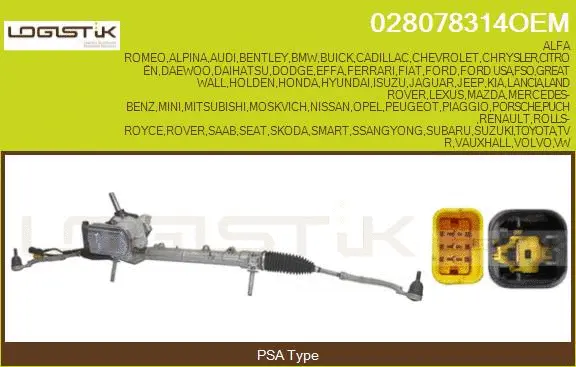 Crémaillère de direction LGK 028078314OEM