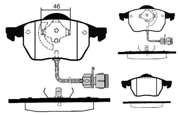 Kit de plaquettes de frein, frein à disque Technika 01228