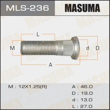 Boulon de roue MASUMA MLS-236