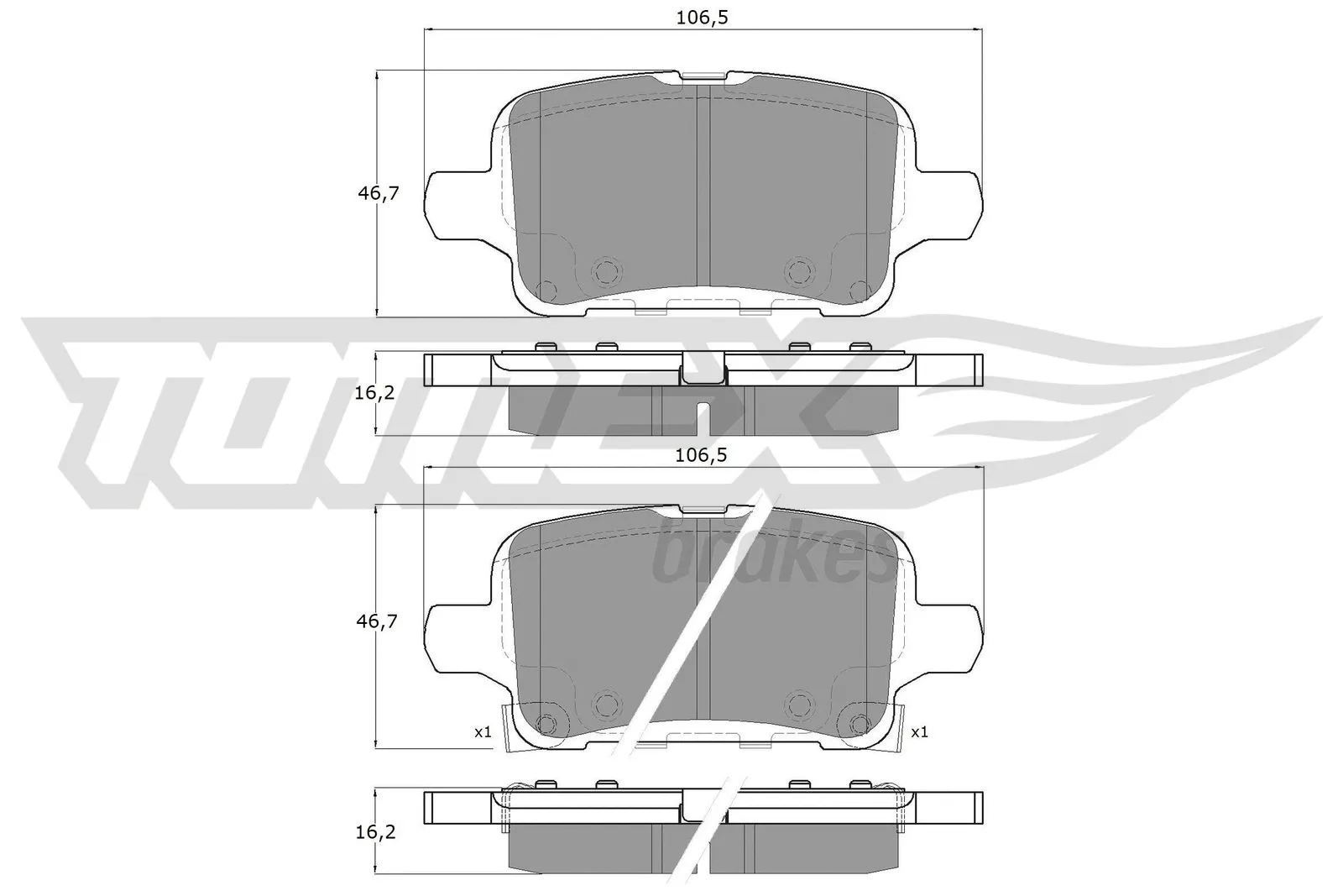 Kit de plaquettes de frein, frein à disque TOMEX Brakes TX 19-11