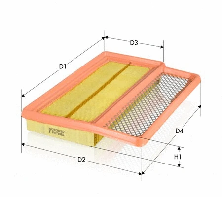 Filtre à air TECNECO FILTERS AR1450PMS