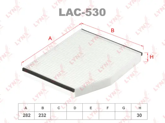 Filtre, air de l'habitacle LYNXAUTO LAC-530