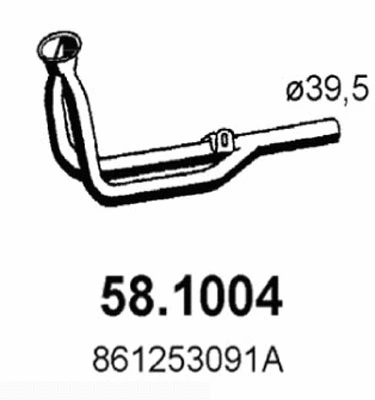 Tuyau d'échappement ASSO 58.1004