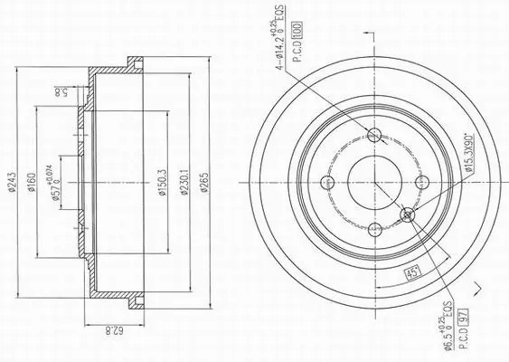 Tambour de frein AP XENERGY X654391