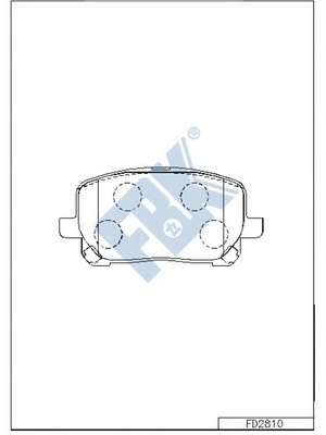 Kit de plaquettes de frein, frein à disque FBK FD2810