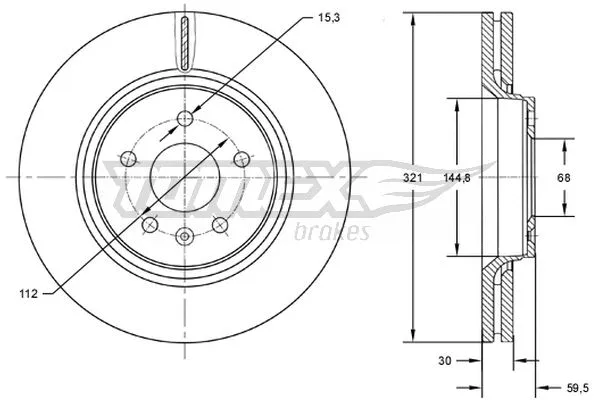 Disque de frein TOMEX Brakes TX 72-81