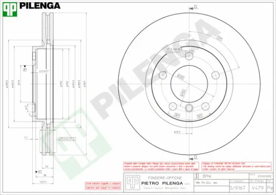 Disque de frein PILENGA V479