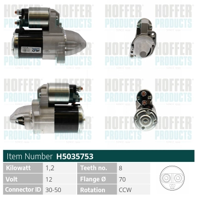 Démarreur HOFFER H5035753