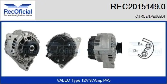 Alternateur RECOFICIAL REC2015149.0