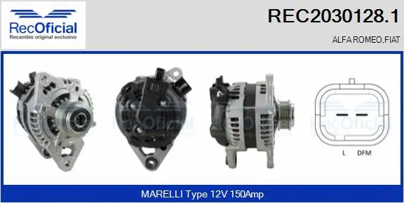 Alternateur RECOFICIAL REC2030128.1