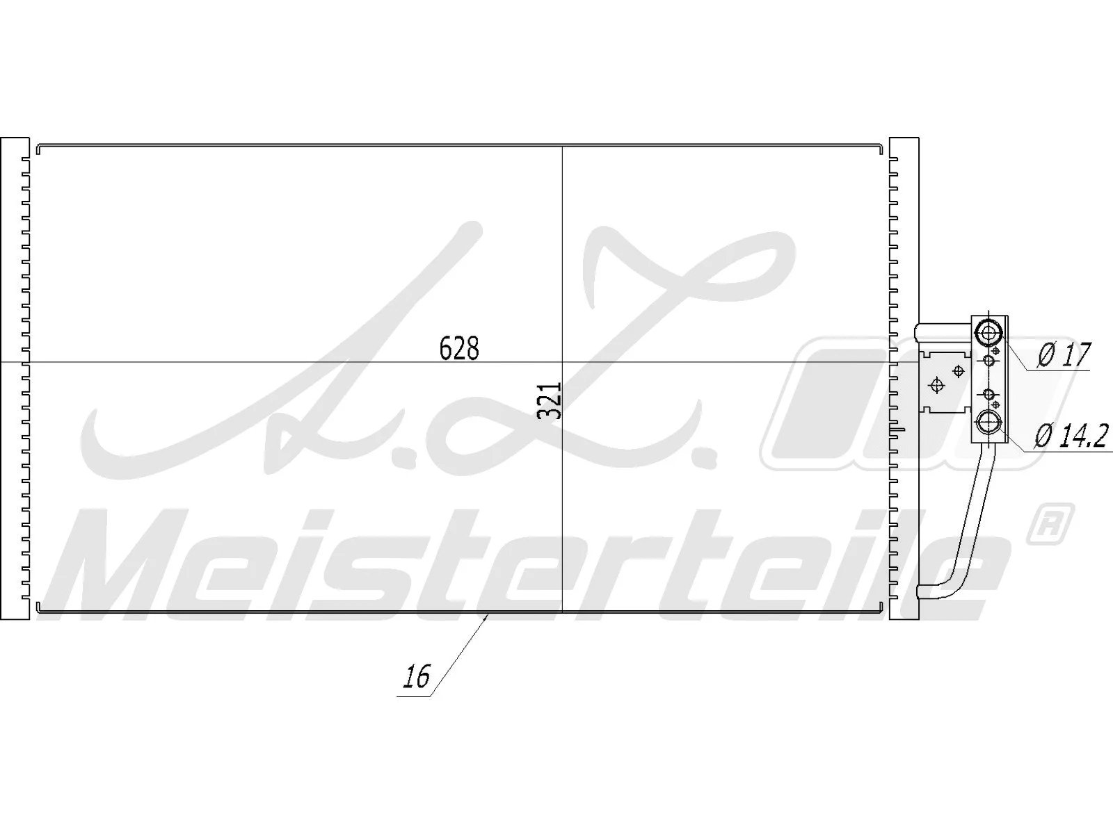 Condenseur, climatisation A.Z. Meisterteile AZMT-45-030-1351