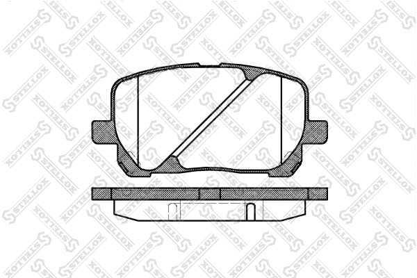 Kit de plaquettes de frein, frein à disque STELLOX 965 000B-SX