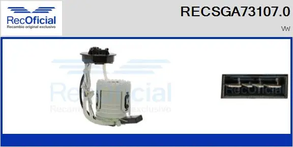 unité d'alimentation de carburant RECOFICIAL RECSGA73107.0