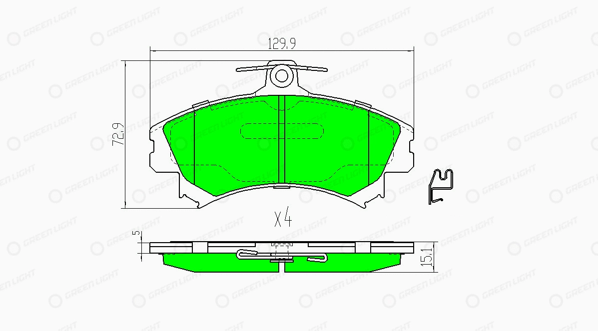 Kit de plaquettes de frein, frein à disque Automotive Adriado GLBP0144
