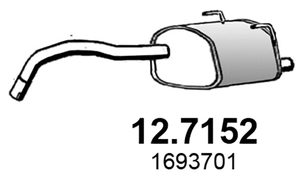 Silencieux arrière ASSO 12.7152