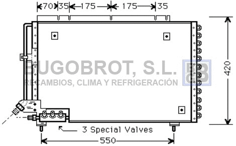 Condenseur, climatisation BUGOBROT 62-VO5082