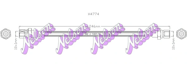 Flexible de frein KAWE H4774