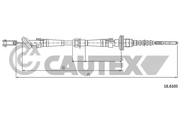 Tirette à câble, commande d'embrayage CAUTEX 762637