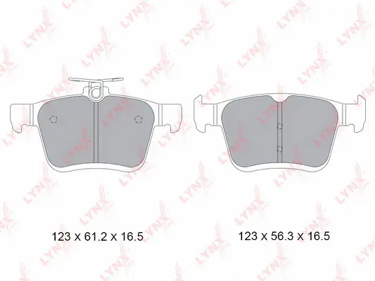 Kit de plaquettes de frein, frein à disque LYNXAUTO BD-8045