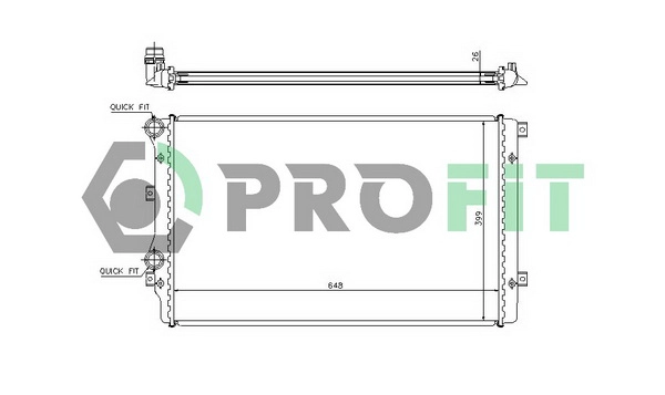 Radiateur, refroidissement du moteur PROFIT PR 9569A1