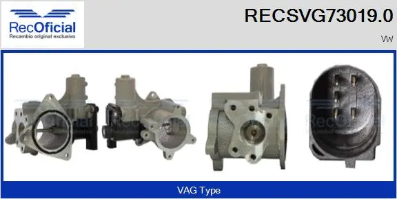 Vanne EGR RECOFICIAL RECSVG73019.0