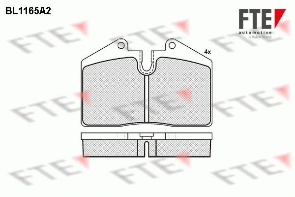 Kit de plaquettes de frein, frein à disque FTE 9010044