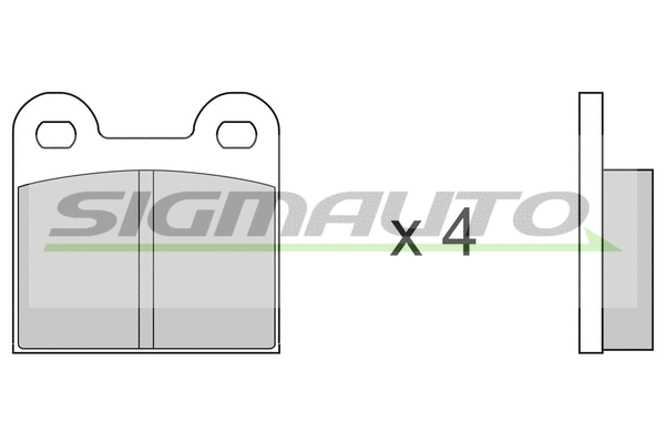 Kit de plaquettes de frein, frein à disque SIGMAUTO SPA010