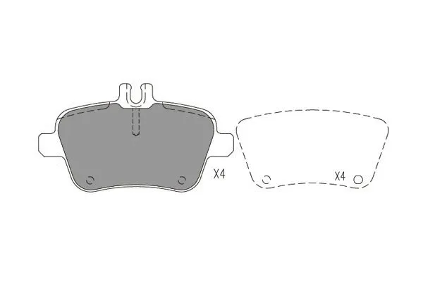 Kit de plaquettes de frein, frein à disque KAVO PARTS KBP-6619