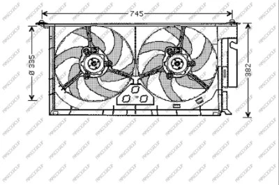Ventilateur, refroidissement du moteur PRASCO CI915F004