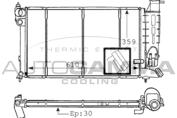 Radiateur, refroidissement du moteur AUTOGAMMA 100754