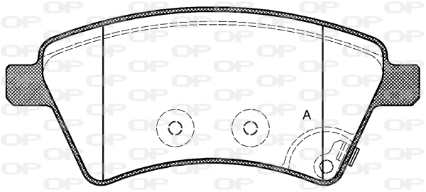 Kit de plaquettes de frein, frein à disque OPEN PARTS BPA1215.01