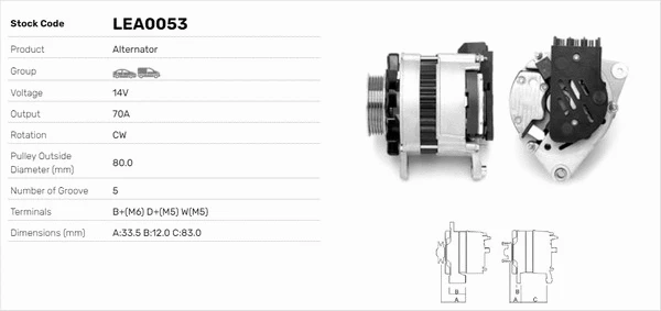 Alternateur LUSA LEA0053