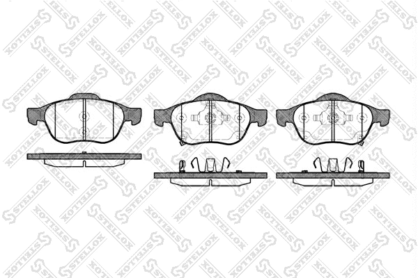 Kit de plaquettes de frein, frein à disque STELLOX 1065 002-SX