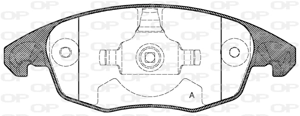 Kit de plaquettes de frein, frein à disque OPEN PARTS BPA1248.00