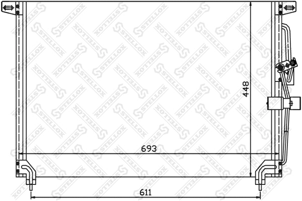 Condenseur, climatisation STELLOX 10-45048-SX